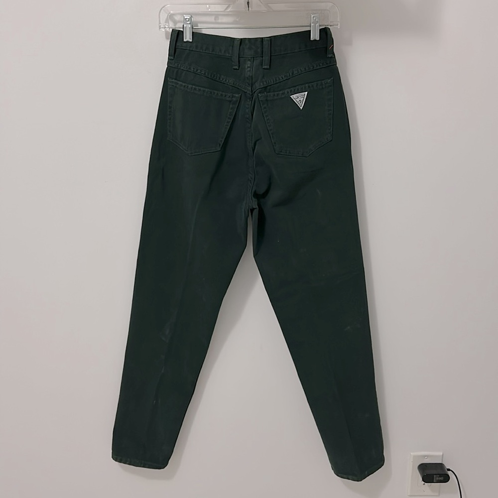 Vintage Guess Georges Marciano Green Twill Mom Jeans - Picture 2 of 6